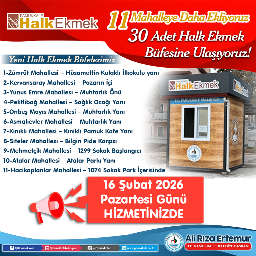 PAMUKKALE BELEDİYESİ HALK EKMEK 