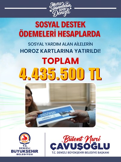 Denizli Büyükşehir’den dar gelirli ailelere 4,43 Milyon TL destek
