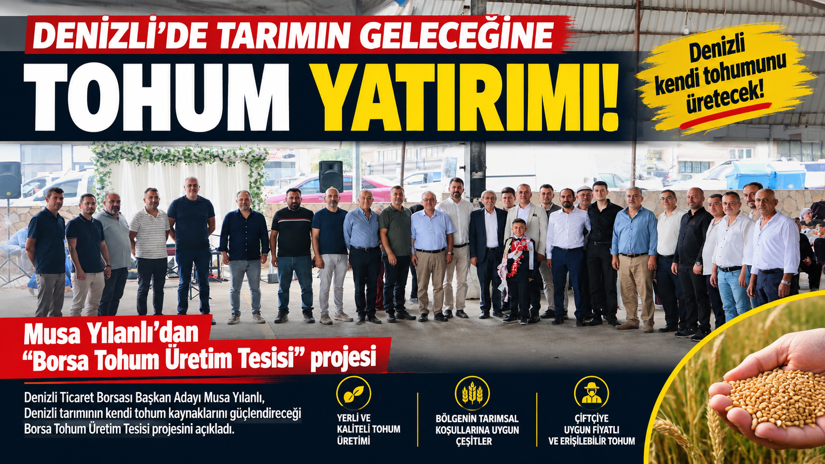 Denizli’de tohum üretimiyle ilgili dikkat çeken  proje!